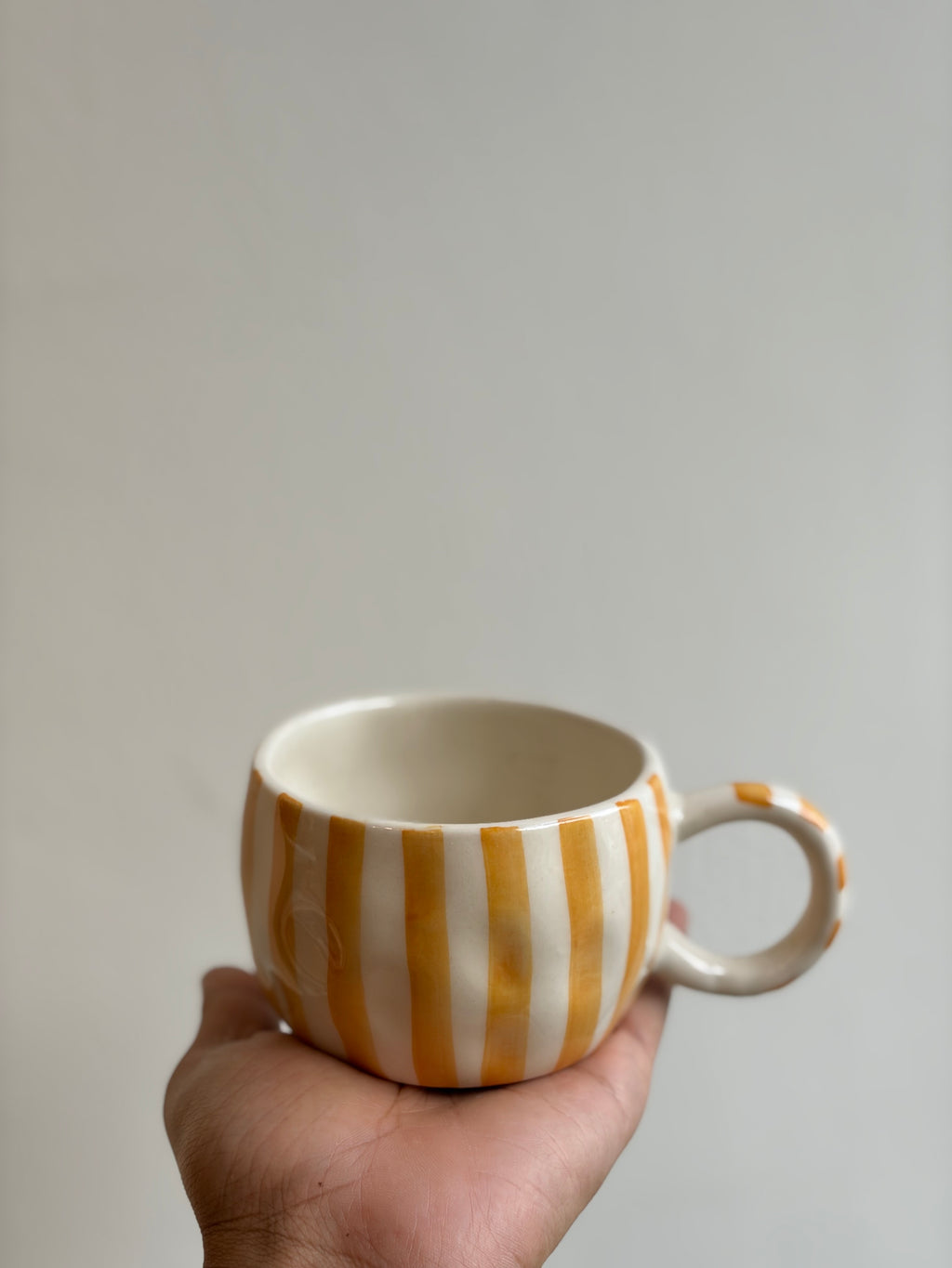 Yellow Striped Mug, coffee mug, tea mug