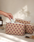 Beige Set of 3 pouches