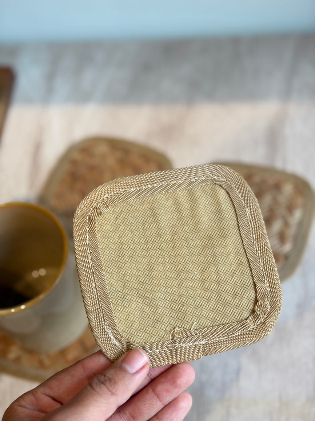 Handwoven Cane coasters- Set of 4