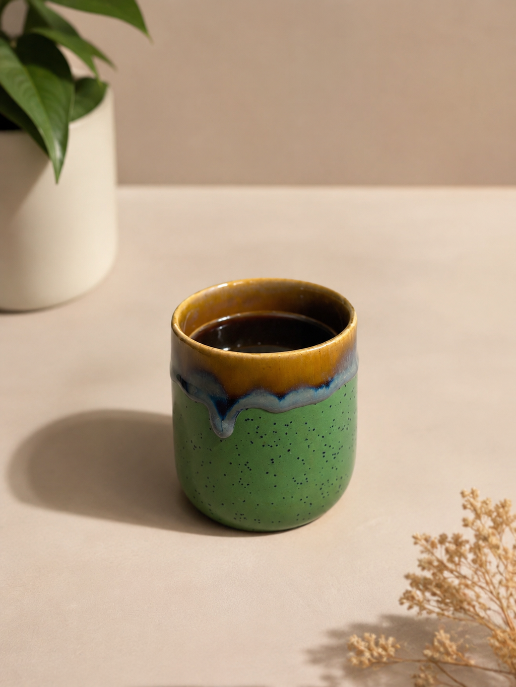 Glazed Mug without handle for coffee