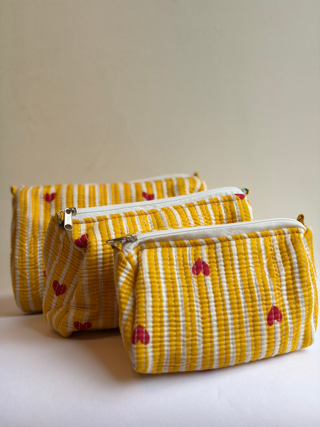 Yellow Pouch set of 3, Gifting