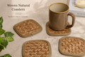 Handwoven Cane coasters- Set of 4