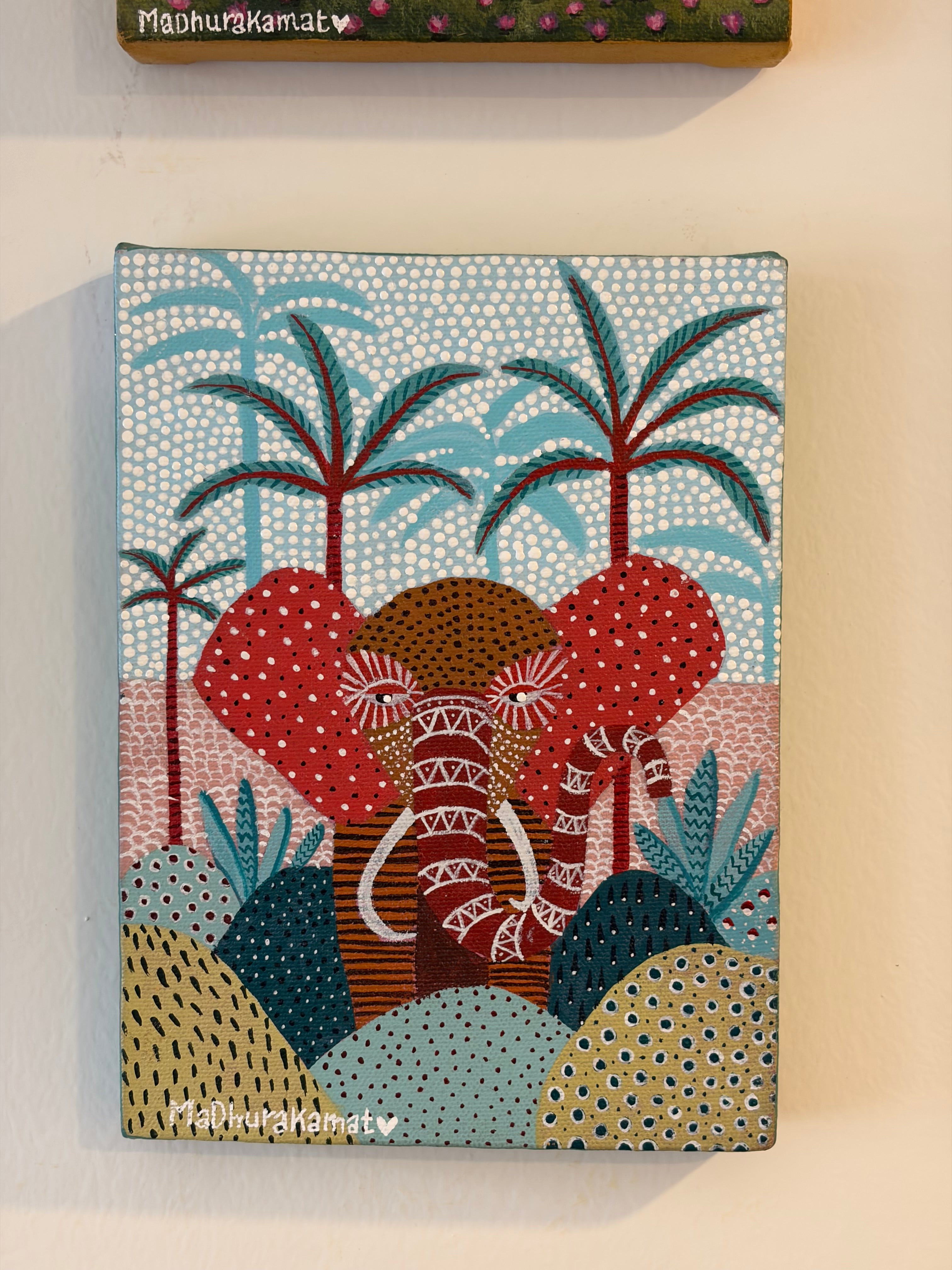 Wall art contemporary elephant