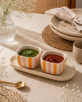 Dip Bowls - Red flower-set of 2