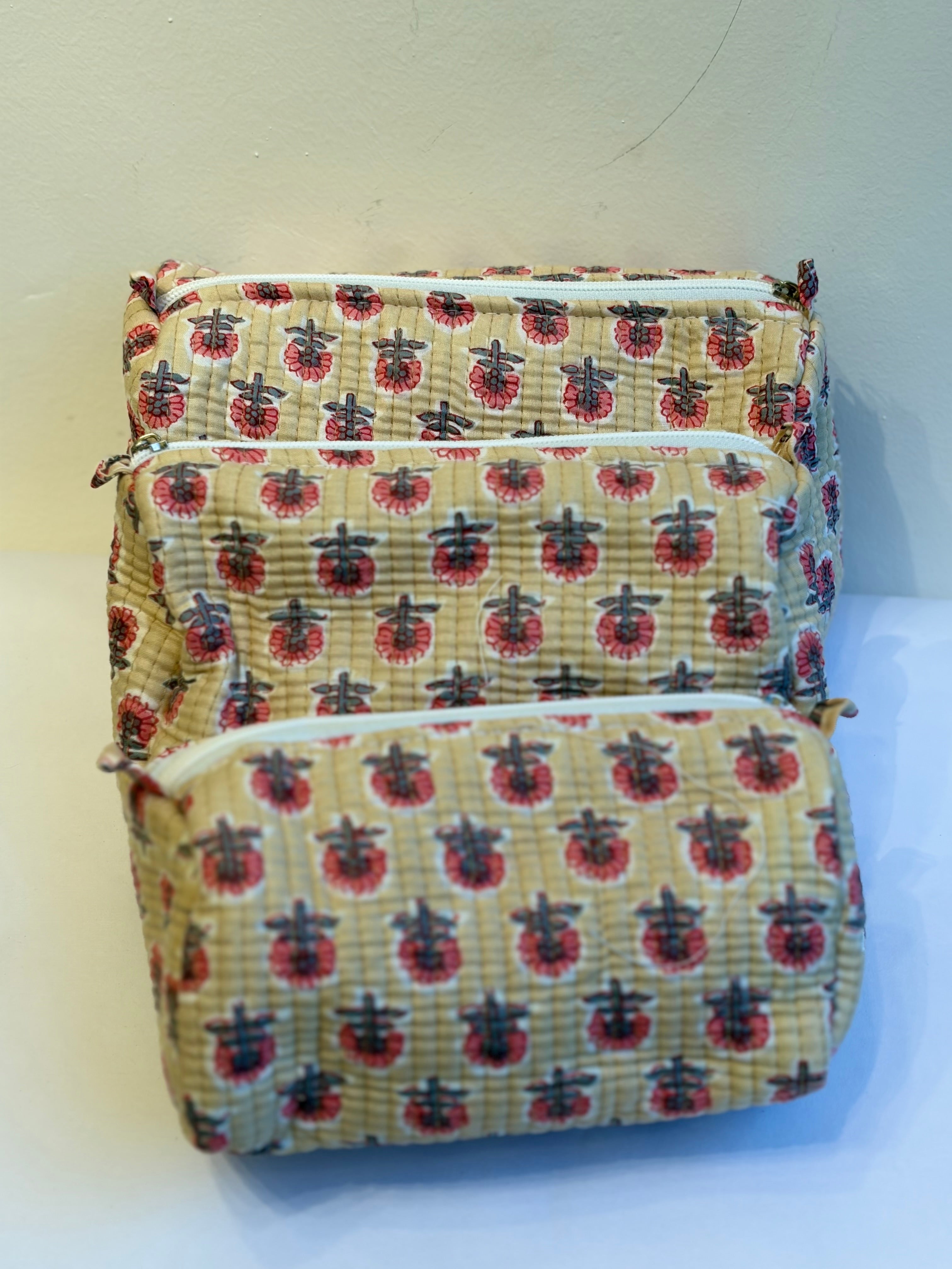 Beige Set of 3 pouches