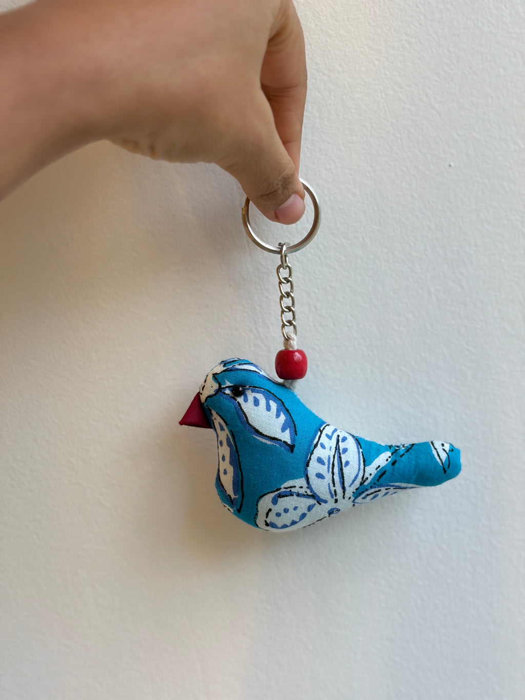 Blue bird Fabric Keychain