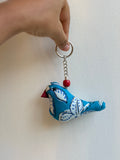 Blue bird Fabric Keychain