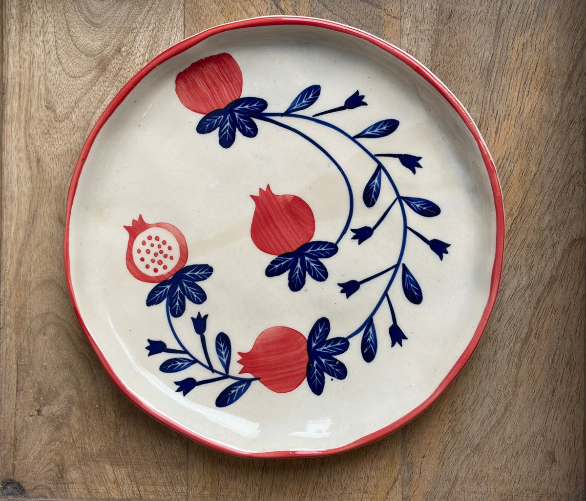 Red Pomegranate Plate