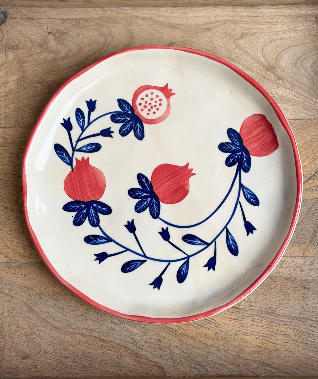 Red Pomegranate Plate