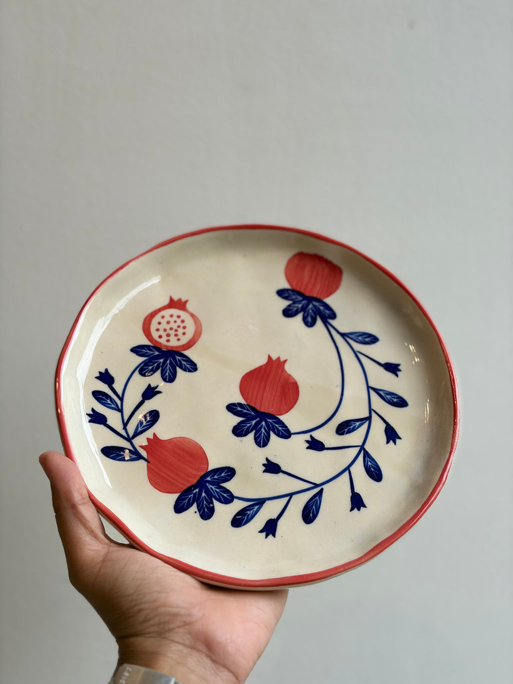 Red Pomegranate Plate
