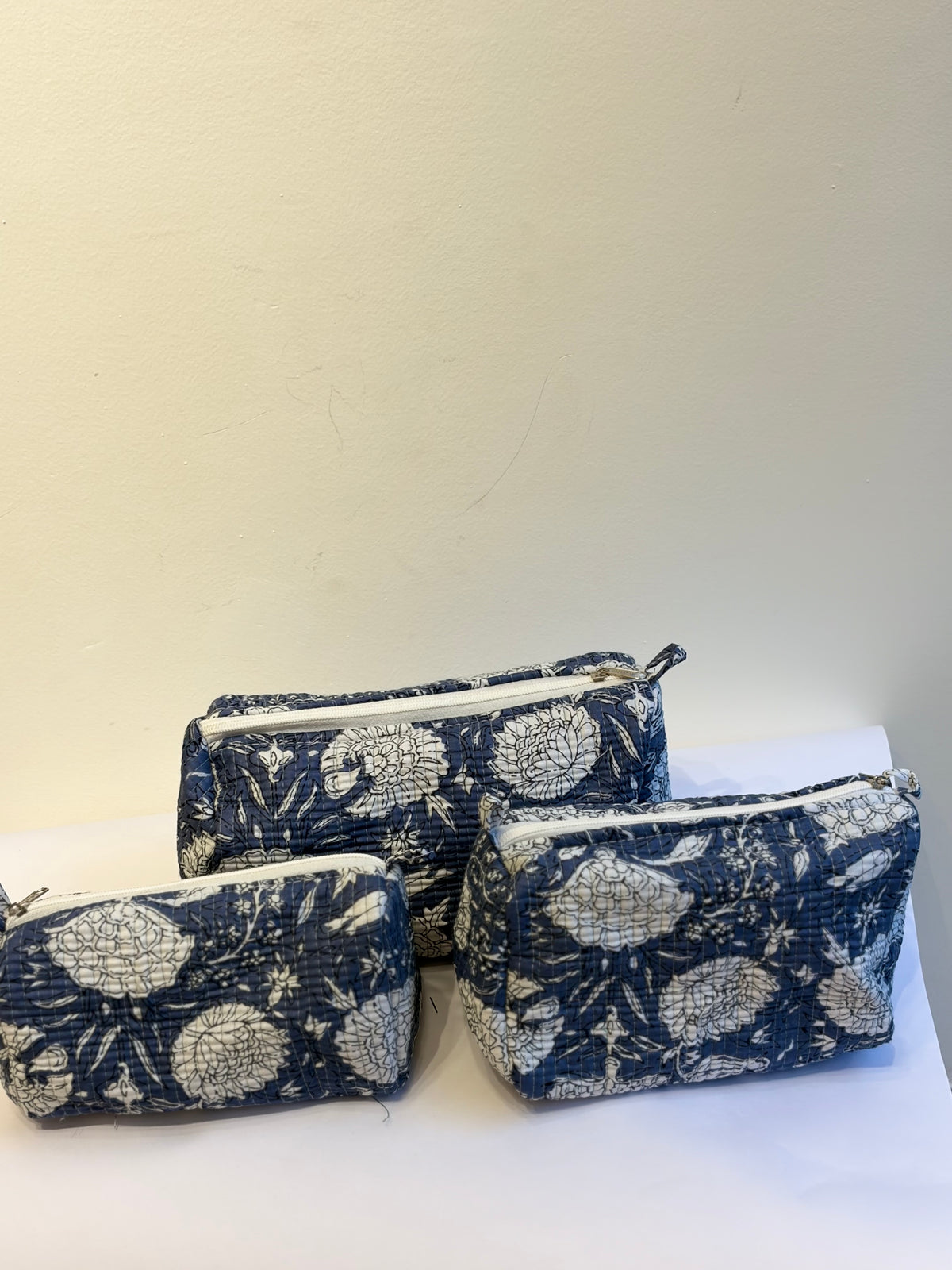 Blue Set of 3 Pouch
