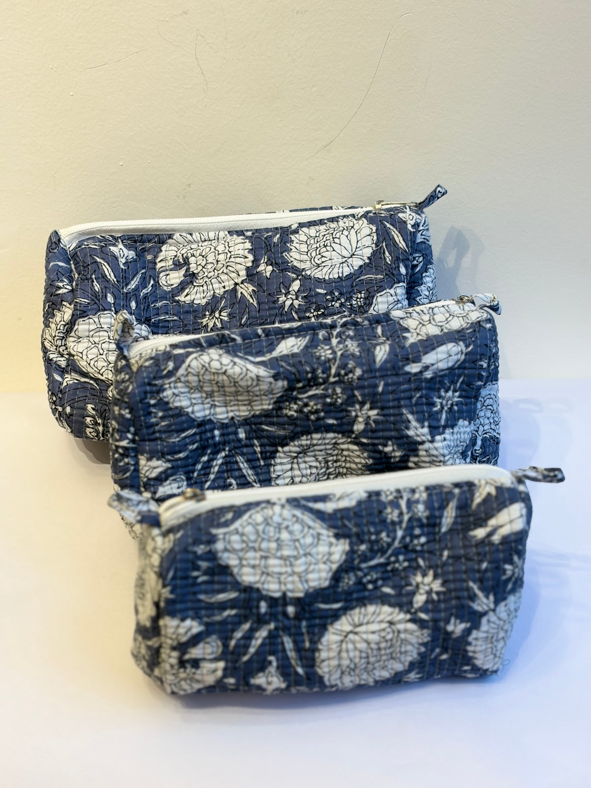 Blue Set of 3 Pouch