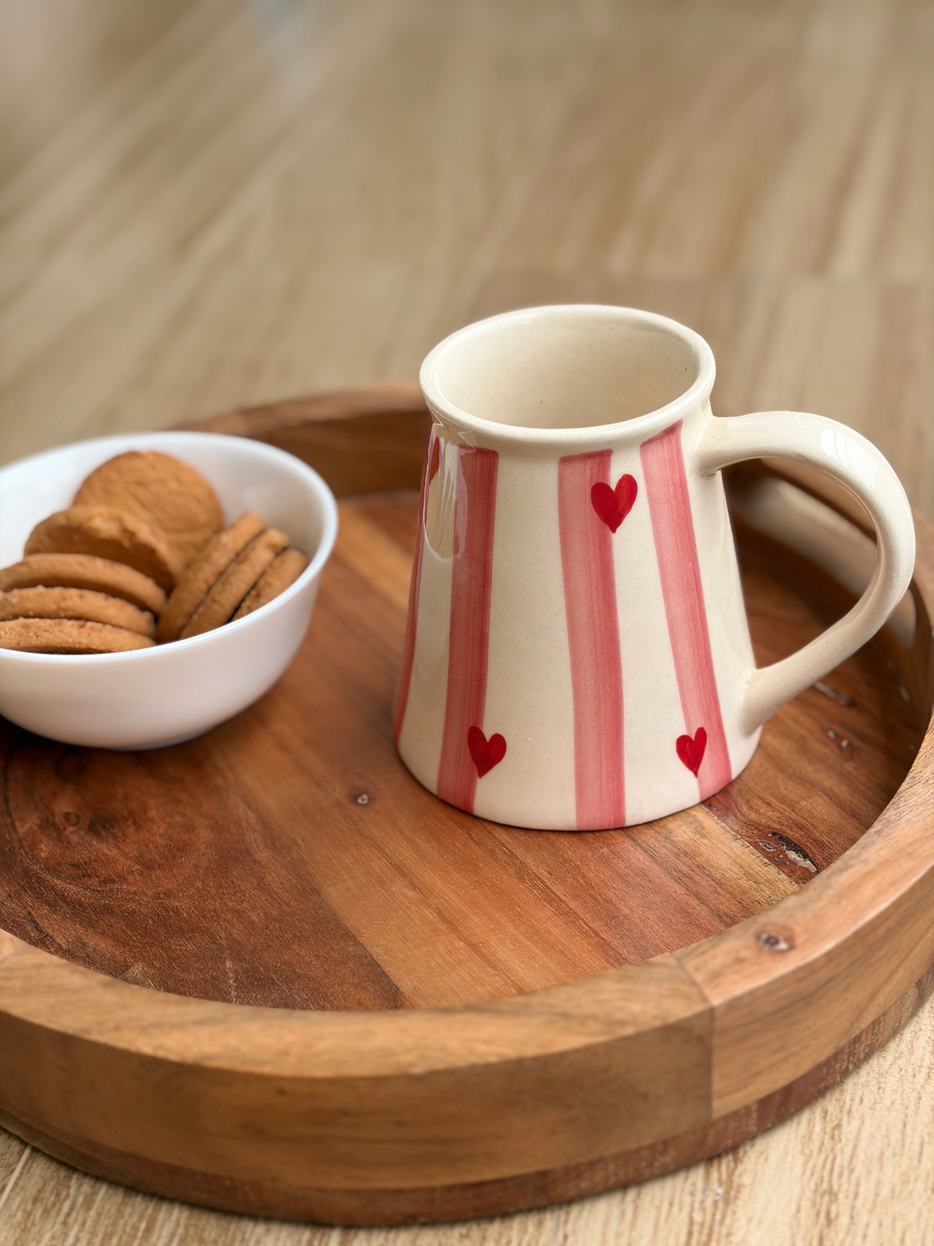 Pink heart mug