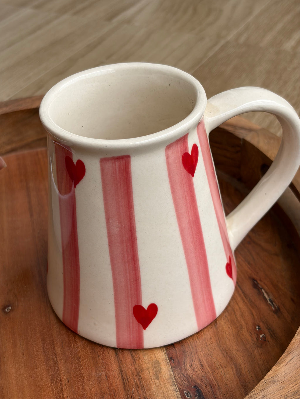 Pink heart mug