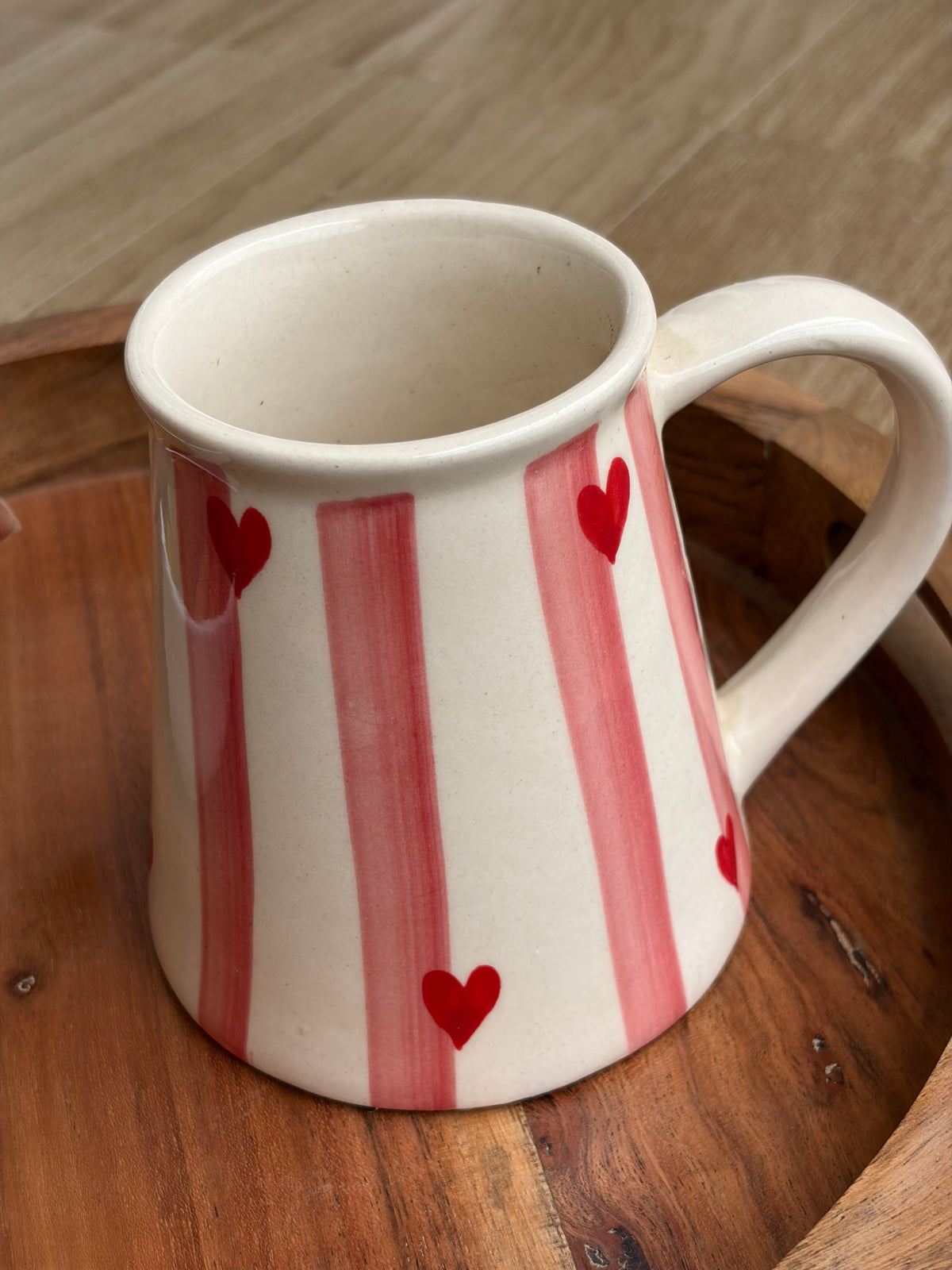 Pink heart mug