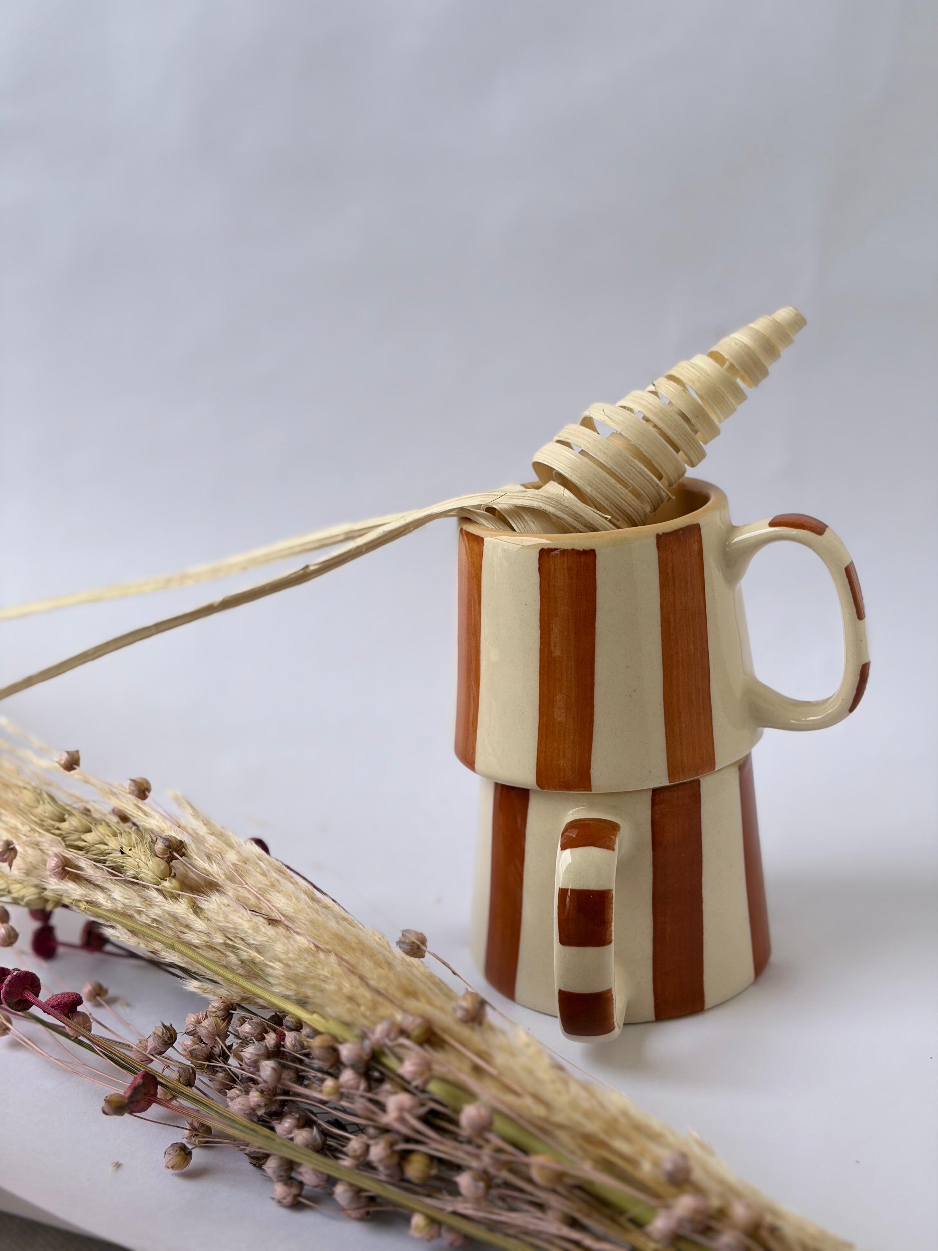 Mustard Striped Mug
