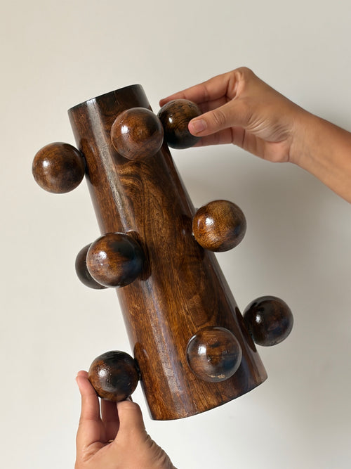 Wooden Bubble Vase