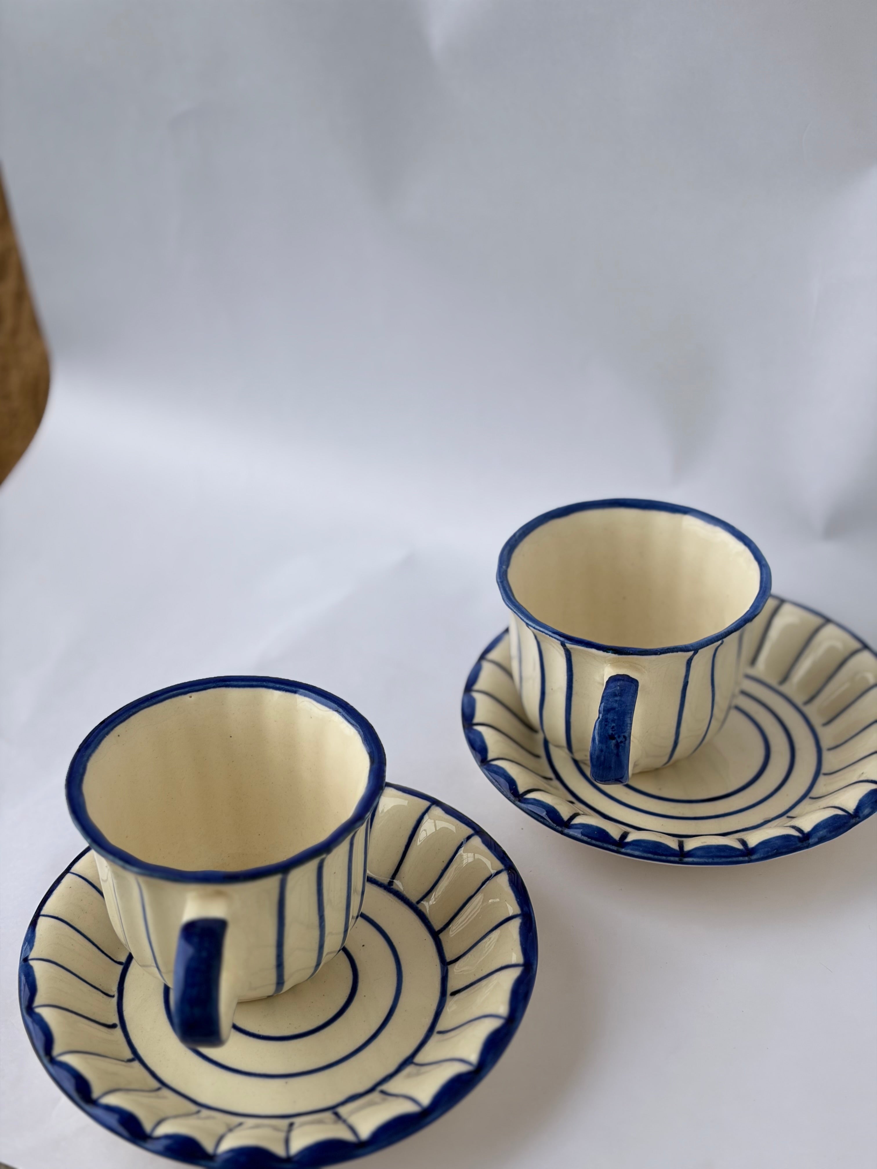 Cup & Saucer set Blue