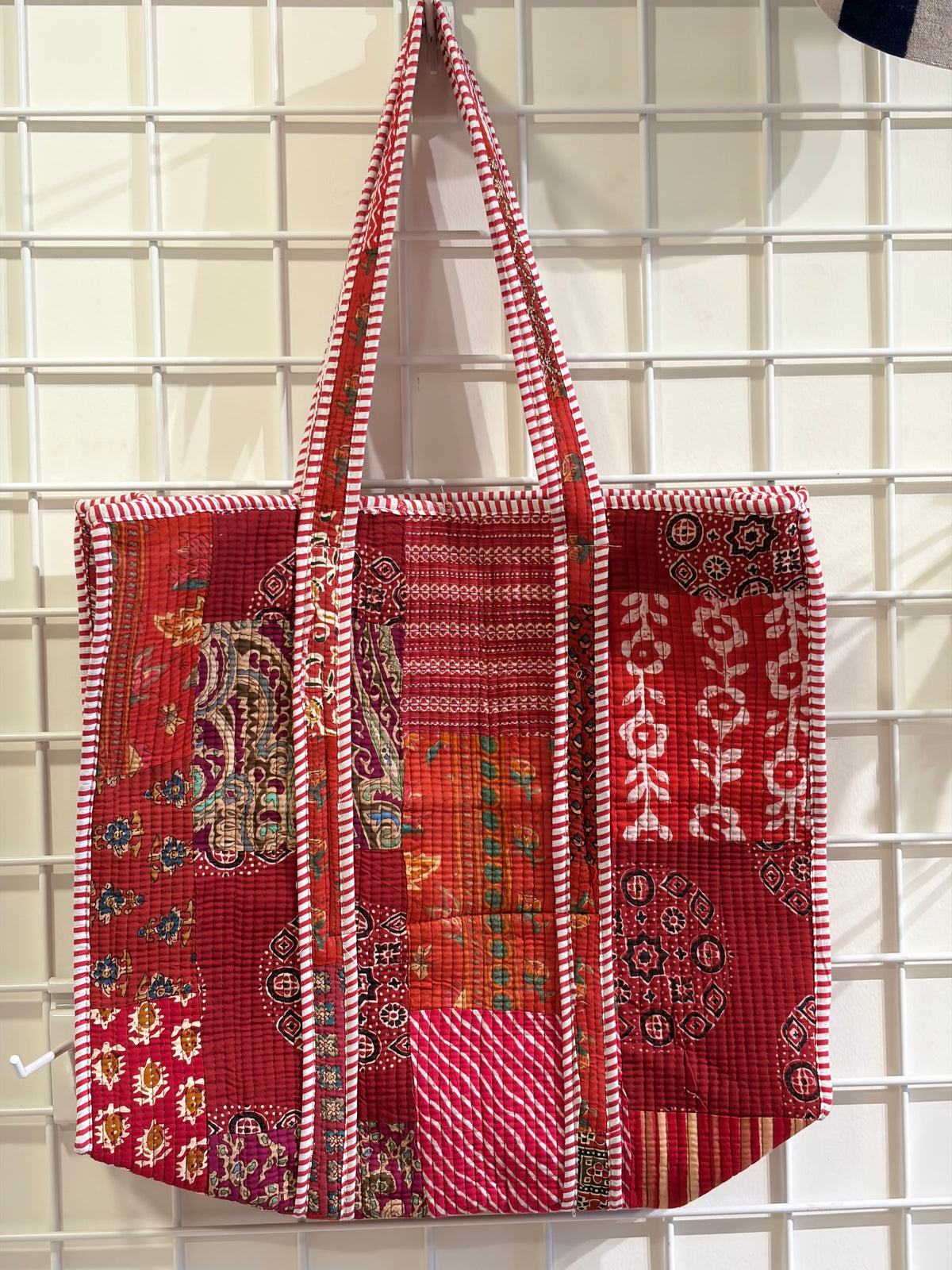 Red tote bag