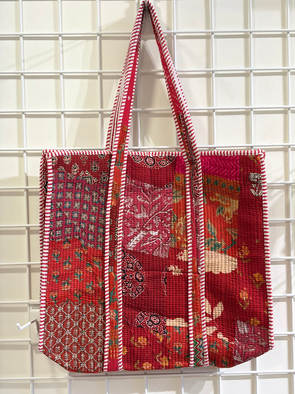 Red tote bag