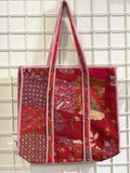 Red tote bag