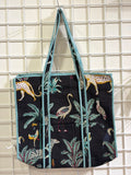 Animal print Blue tote bag