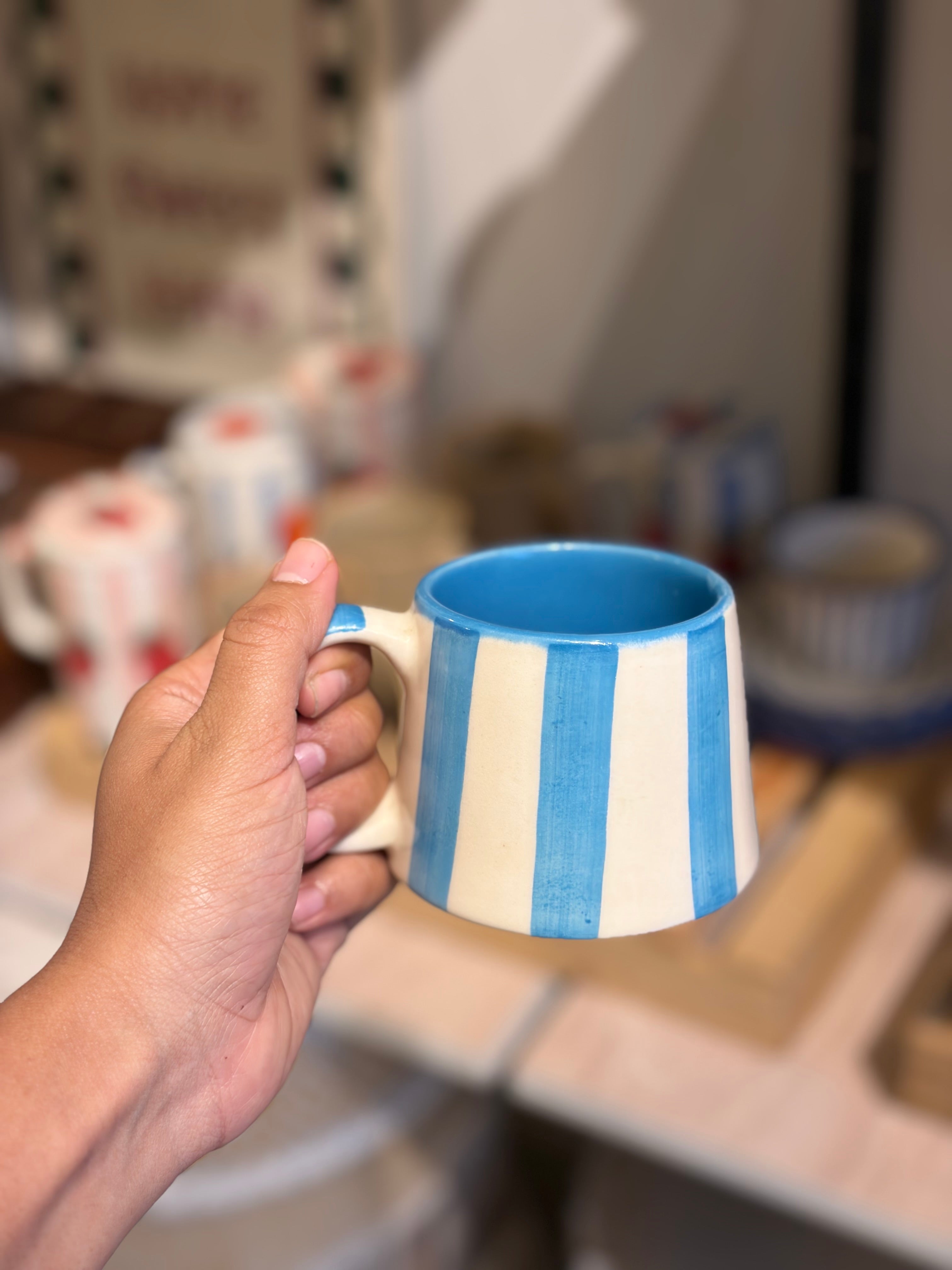 Light Blue strip Mug