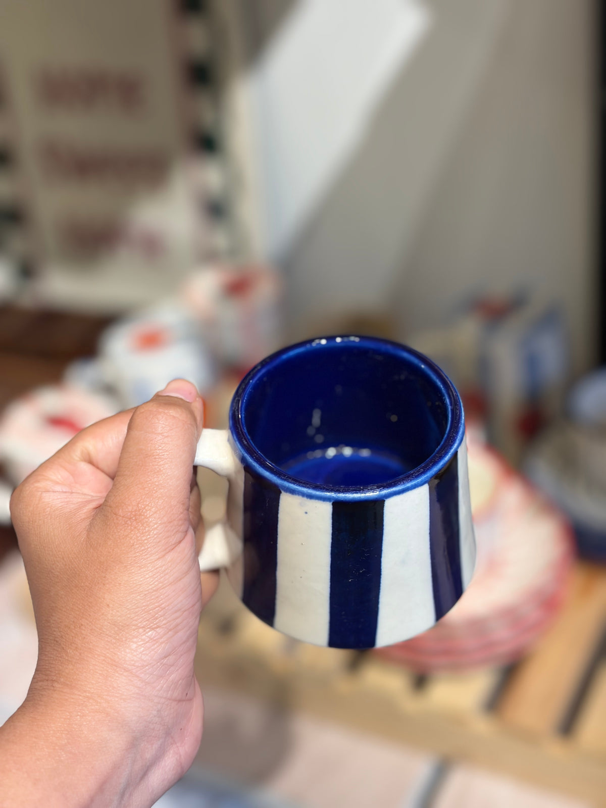 Dark Blue strip mug