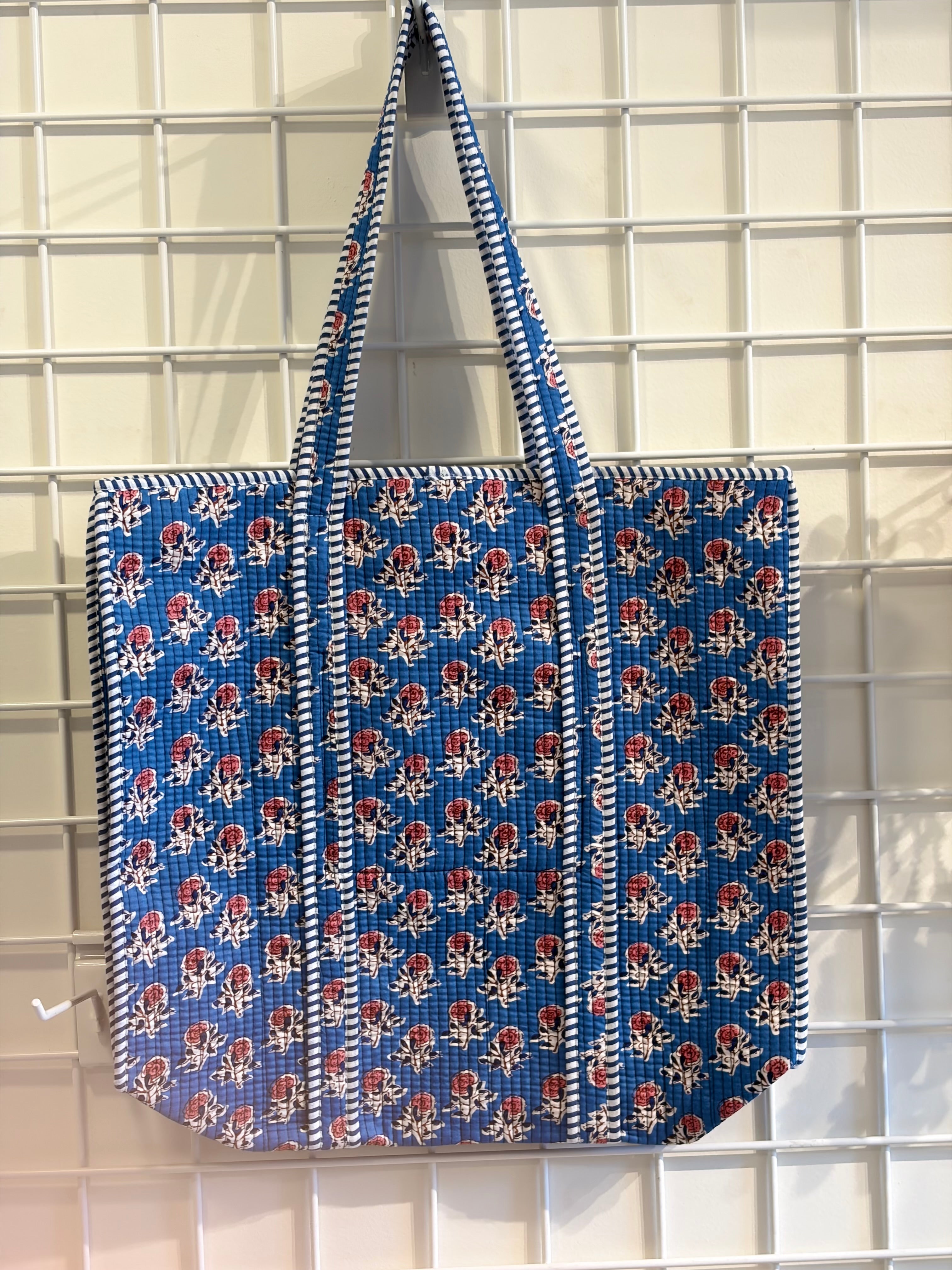 Blue tote bag