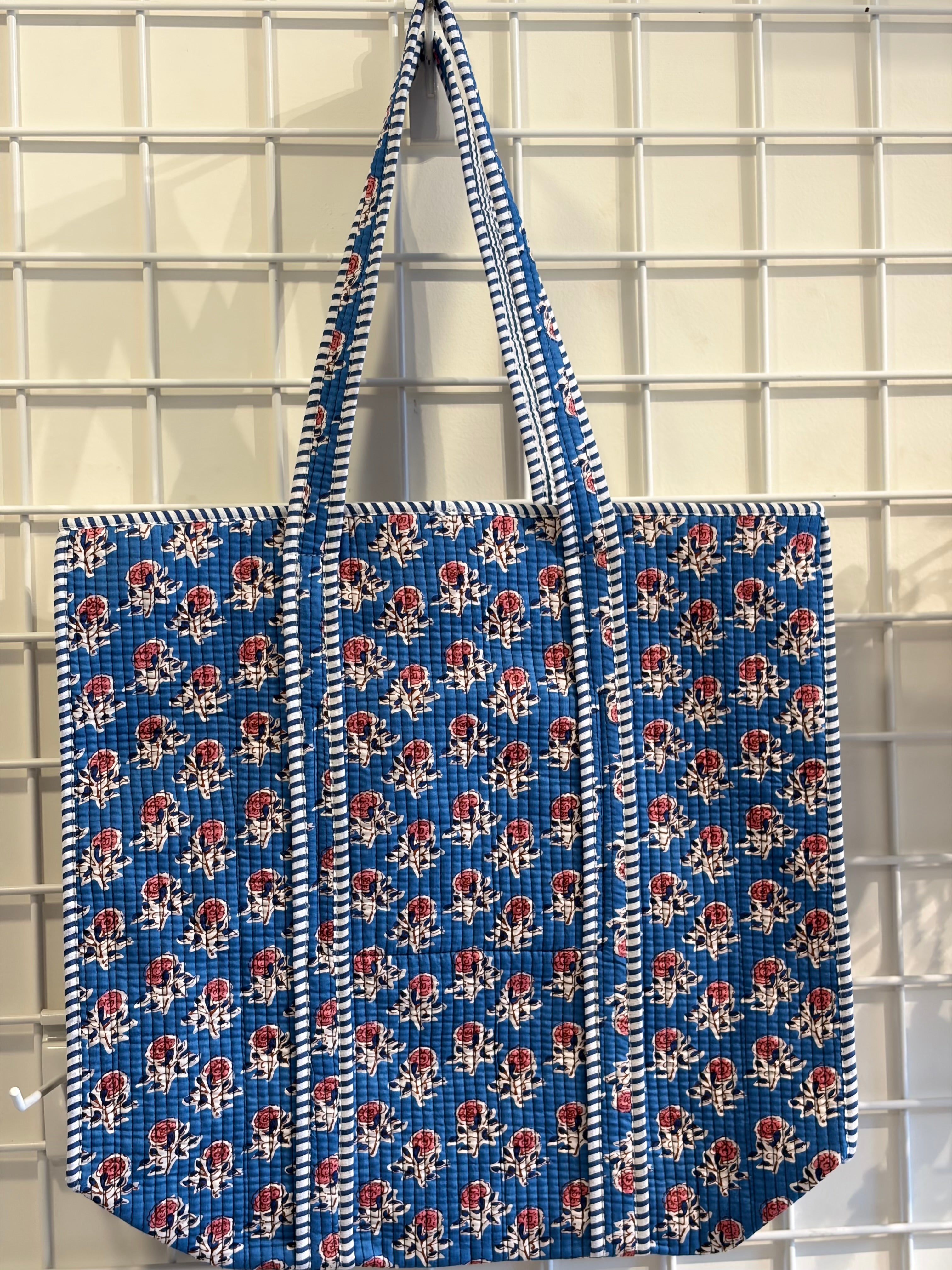 Blue tote bag