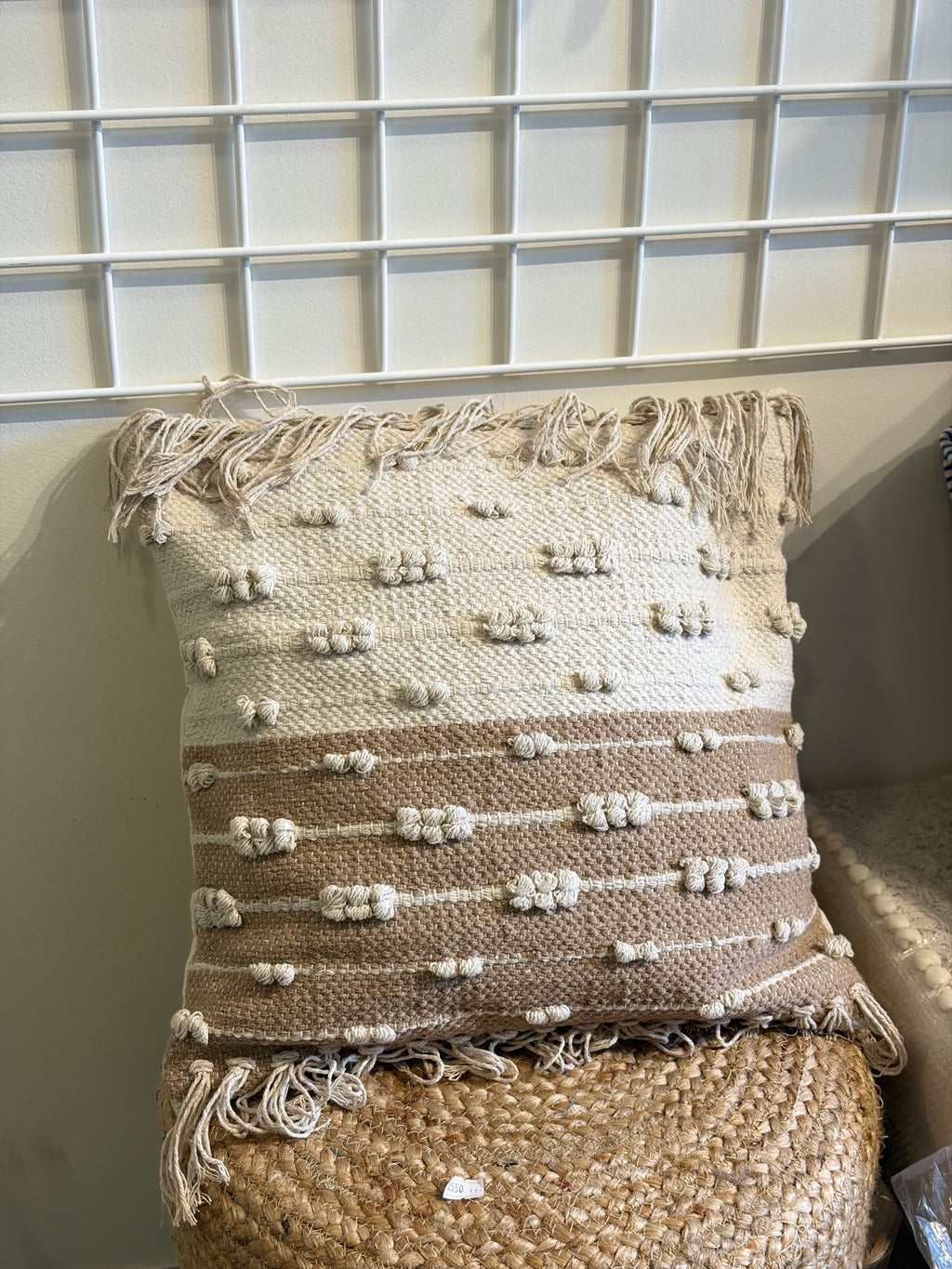Boho cushion cover half & half