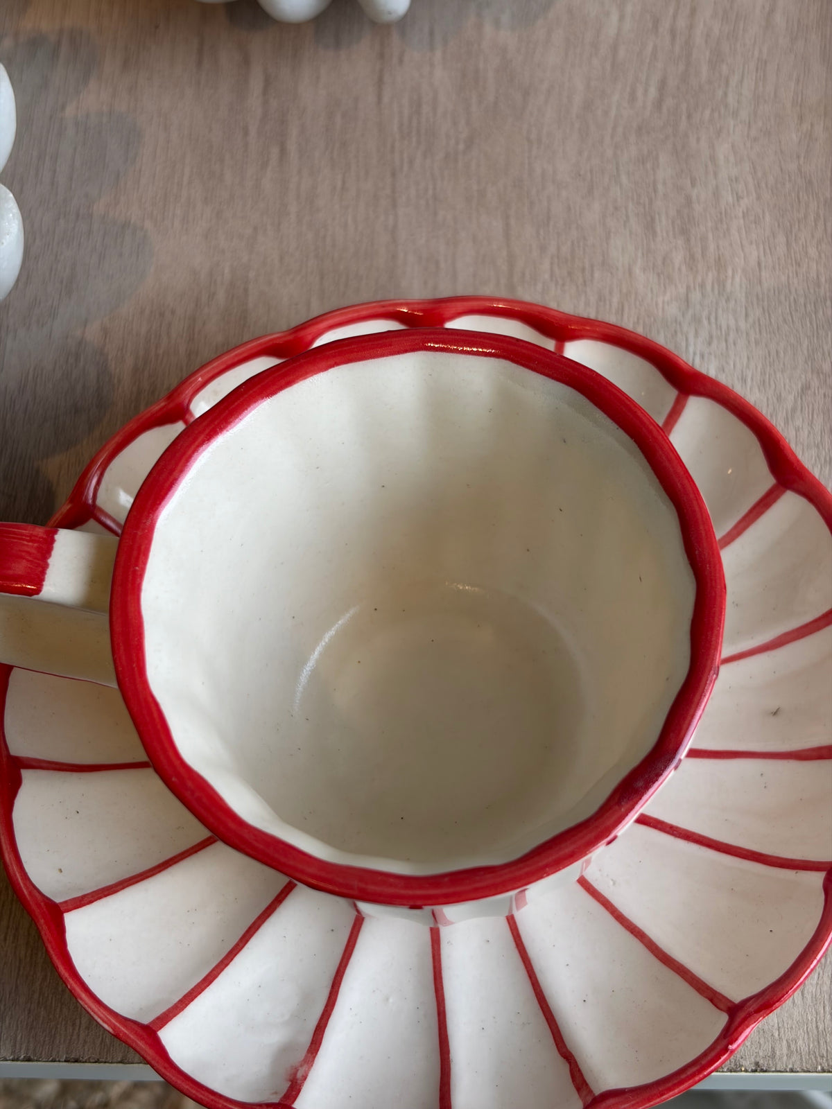 Red Cup and saucer set