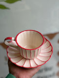 Red Cup and saucer set